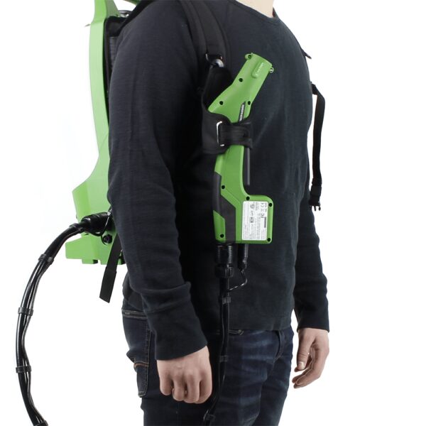 A Man Hanging A green Color Victory Backpack
