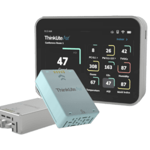 A ThinkLite Flair - Air Quality Monitor and remote control for improved indoor air quality.