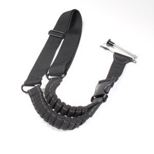 A Black Color Carry Strap With White Background