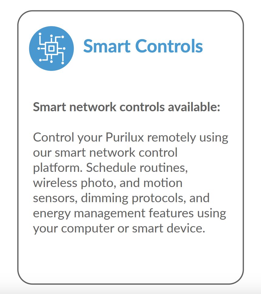 Smart controls for monitoring air quality can be accessed through a screenshot.