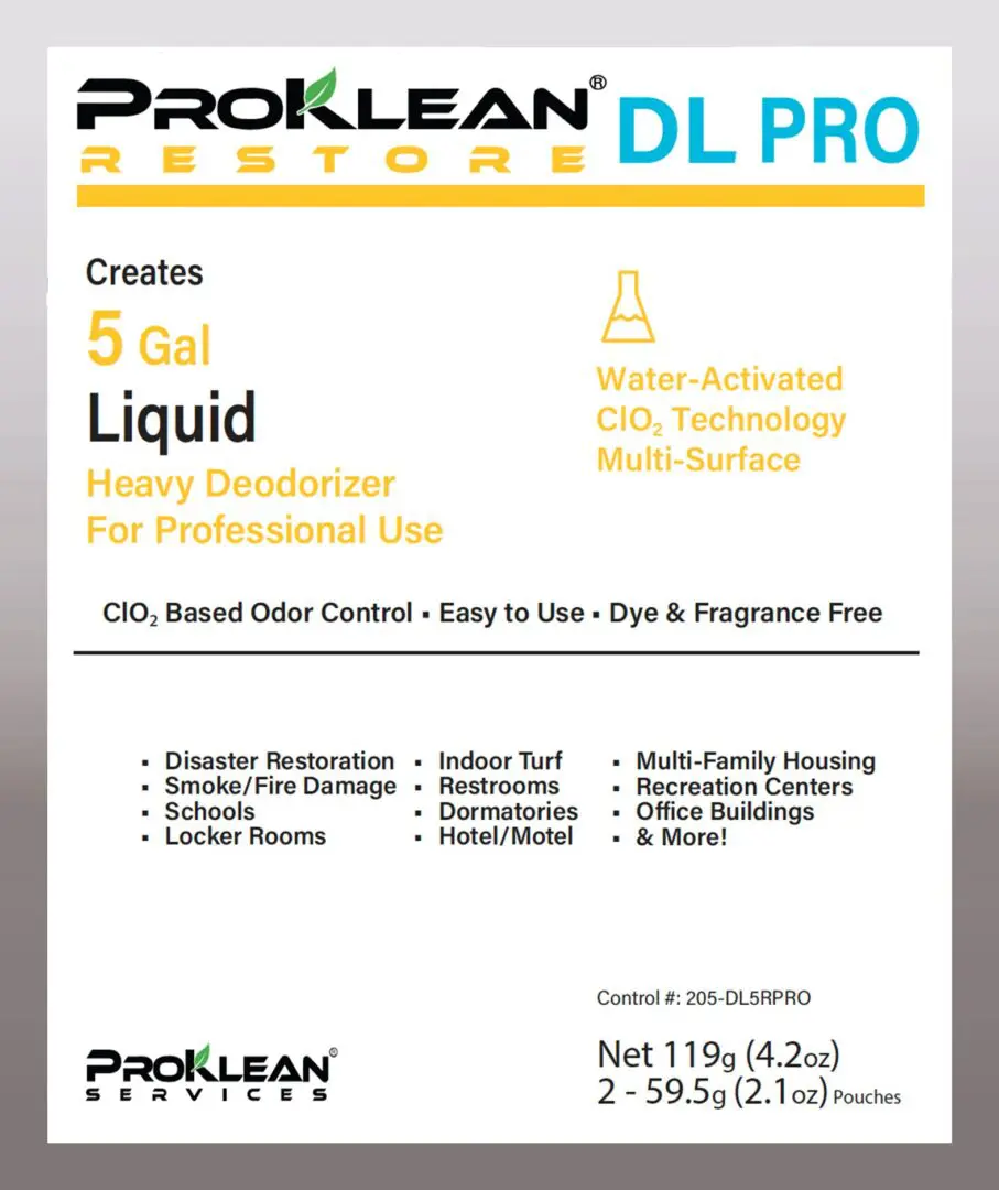 ProKlean DL Pro 5 gallon odor remover.