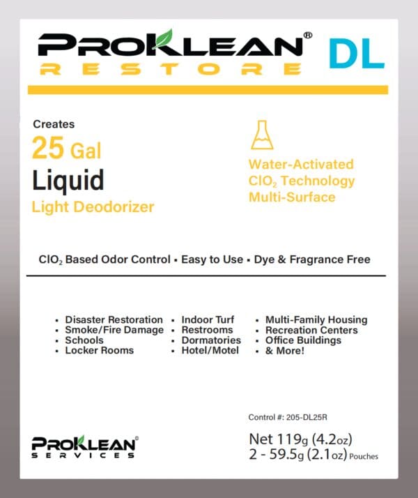 ProKlean Restore 25 gallon liquid deodorizer.